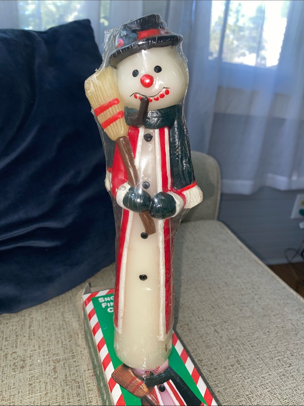 Vintage SnowMan Fine Wax Candle